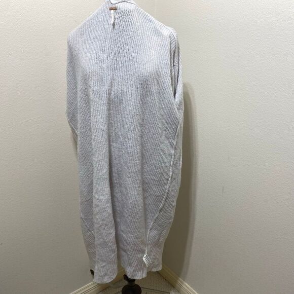 Free People Long Wool Alpaca Blend Duster Sweater Cardigan Light Grey Small - Picture 10 of 11